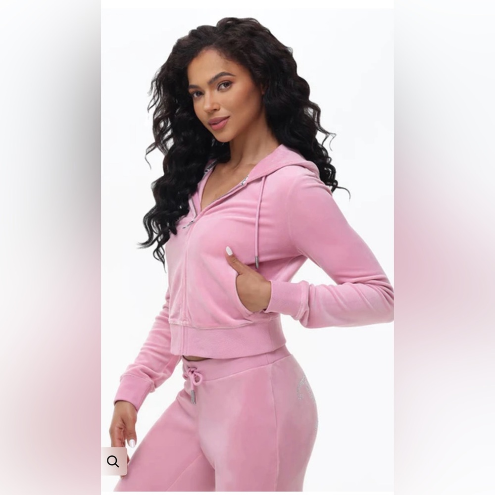 NWT Set Juicy Couture OG Bling “Rose” Velour Tracksuit Set